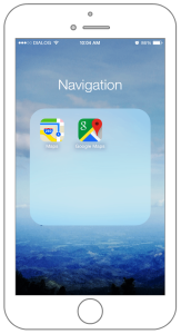 Maps folder in iPhone 6