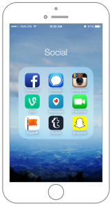 Most used social apps for iPhone